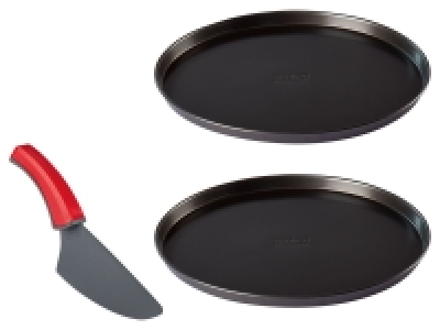 zenker Pizzablech Starter-Set, 2 Stück, mit Schneidheber