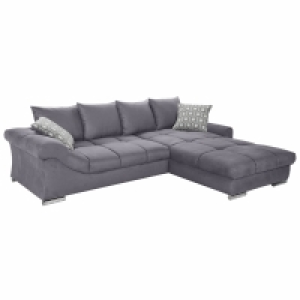 Roller  Ecksofa - grau - inklusive Kissen