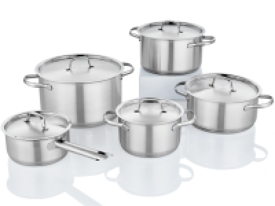 ERNESTO® Edelstahl-Topf-Set, 10-teilig 49.99 €