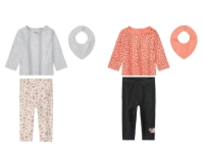 lupilu® Baby Mädchen Set, 3-teilig, mit hohem Baumwollanteil