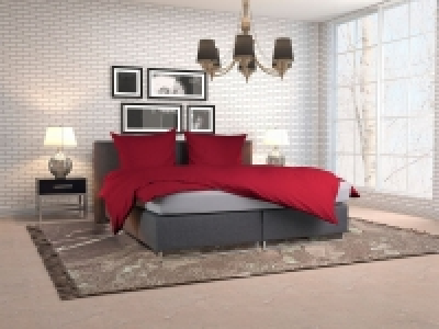 Setex Feinbiber Bettwäsche Uni dunkelrot 22.99 €