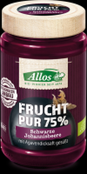 Ebl Naturkost  Allos Frucht Pur 75 % Schwarze Johannisbeere