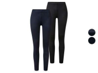 Lidl Esmara® esmara® Damen Leggings, 2 Stück, mit bequemem Gummizugbund
