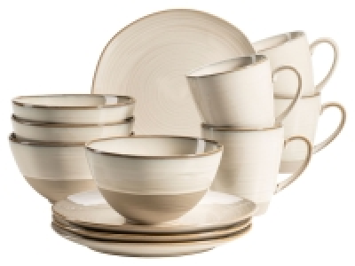 Lidl Mäser MÄSER Frühstücks-Set-Serie »Nottingham«, 12-teilig, Beige