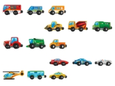 Lidl Playtive Playtive Holz »Fahrzeuge«, Magnetkupplungen, 3-teilig