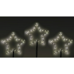 Bauhaus  LED-Gartenstecker Sterne 3er-Set