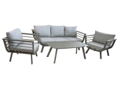 Lidl Garden Pleasure Garden Pleasure Lounge-Gruppe »Elia« 4-teilig, in moderner Optik, grau