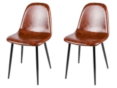 LIVARNO home Stuhl »San Diego«, braunes Kunstleder, 2 Stück 44.99 €