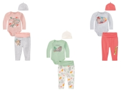 Lidl  Baby Mädchen Set, 3-tlg. mit hohem Bio-Baumwollanteil