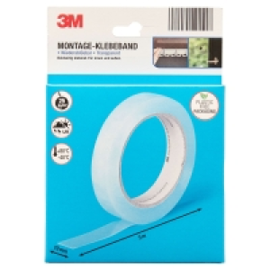 3M Doppelseitiges Montageklebeband 19 mm x 5 m 2.99 €