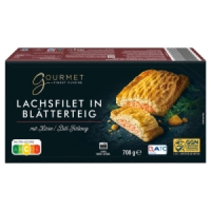 Aldi Süd  GOURMET FINEST CUISINE Lachsfilet in Blätterteig 700 g