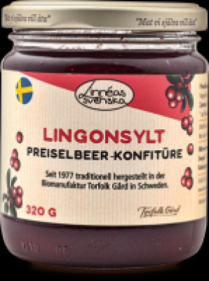 Ebl Naturkost  Linnéas svenska Lingonsylt aus Preiselbeeren