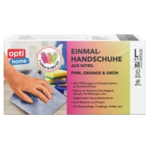 OPTIHOME Einmalhandschuhe aus Nitril