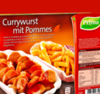 PRIMA MEN&Uuml; Currywurst- oder Chicken Nuggets mit Pommes 1.99&nbsp;&euro;