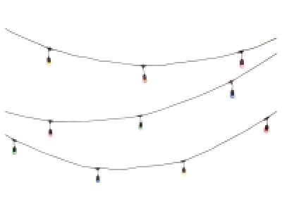 Avide Leuchtkette, 10 m, mit 15 Fassungen und 15 bunten LED Leuchten 27.99 €