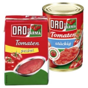 Oro di Parma Tomaten st&uuml;ckig, passiert oder Pizzasauce 0.89&nbsp;&euro;