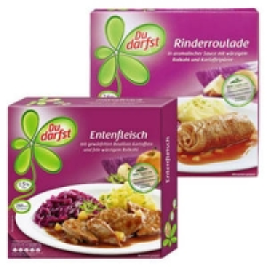 Du darfst Men&uuml;s Entenfleisch oder Rinderroulade 1.99&nbsp;&euro;