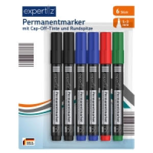 Aldi Süd  EXPERTIZ Permanentmarker, 6er-Set