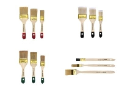 PARKSIDE&reg; Pinselset, 3-teilig, mit Holzgriff