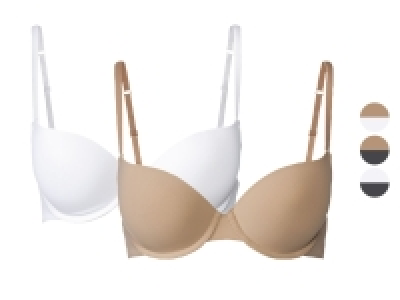 Lidl Esmara® esmara® Damen Push Up BH, 2 Stück, mit verstellbaren Trägern