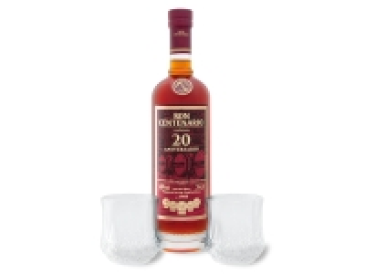 Lidl Ron Centenario Ron Centenario Fundación Rum 20 Jahre + 2 Tumbler, 40% Vol