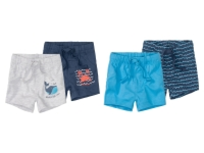 lupilu® Baby Jungen Shorts, 2 Stück, mit Bio-Baumwolle