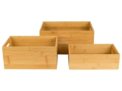 LIVARNO home Aufbewahrungsboxen 3er Set Bambus