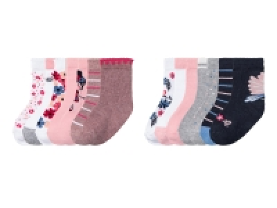 lupilu® Kleinkinder Mädchen Socken, 7 Paar, mit Bio-Baumwolle 3.49 €