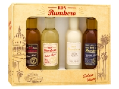 Lidl  Ron Rumbero Tasting-Set 4 x 0,04l, 15-38% Vol