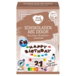 BACK FAMILY Schokoladen-ABC-Dekor 48 g