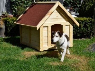 dobar Outdoor-Hundehütte »Peanut«, Holz, Spitzdach
