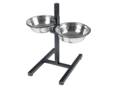 zoofari® Futternapf, höhenverstellbar, Edelstahl