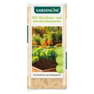 Aldi Süd  GARDENLINE Bio-Hochbeet-und -Gewächshauserde 20 l