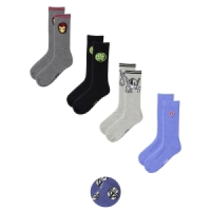 MARVEL/STAR WARS Herren Socken, 4 Paar