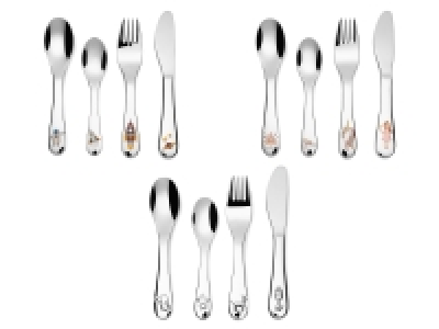 Lidl Ernesto® ERNESTO® Kinderbesteck-Set, 4-teilig, hochglanzpoliert