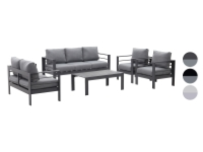 Lidl Mexo MeXo Gartenmöbel 7-Sitzer Lounge-Set Aluminium inkl. Polster