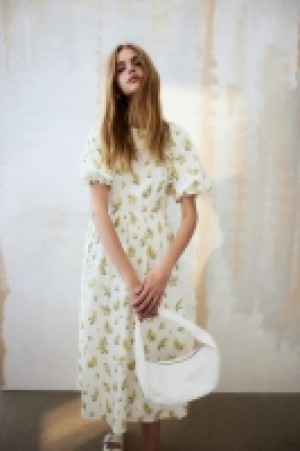 HM  Midikleid mit Puffärmeln