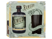 Lidl Remedy Remedy Pineapple (Rum-Basis) mit Geschenkbox und Glas 40% Vol