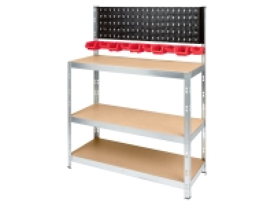 Lidl Parkside® PARKSIDE® Schwerlastregal mit Werkzeugwand, 136 x 100 x 40 cm