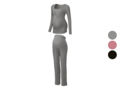 esmara® Damen Umstandspyjama aus weicher Ripp-Qualität