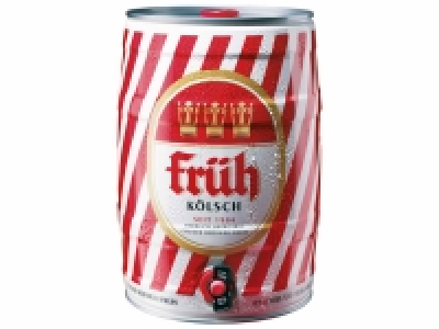 Lidl Früh Früh Kölsch 5 Liter Bierfass mit Zapfhahn, Pfandfrei 4,8% Vol