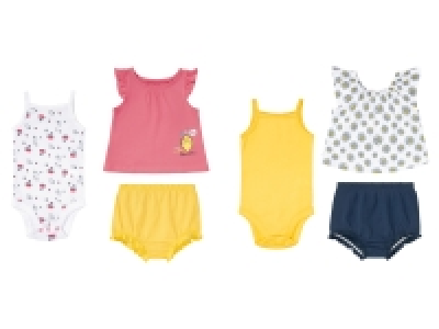 Lidl Lupilu® lupilu® Baby Mädchen Sommerset, 3-teilig, aus reiner Bio-Baumwolle