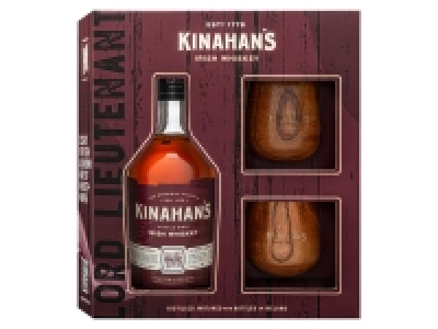 Lidl Kinahans Kinahans Kasc M + 2 Holzbecher-Geschenkbox 45% Vol