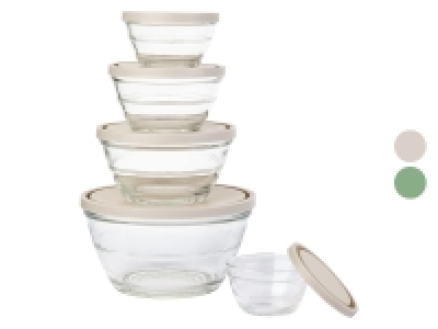 Lidl Ernesto® ERNESTO® Glasschüssel-Set, 5 Stück, ineinander stapelbar