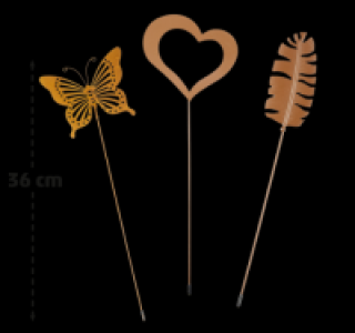 Gartenstecker Rostoptik