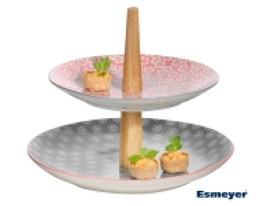 Esmeyer 2-stufige Etagere MALIA aus Steingut
