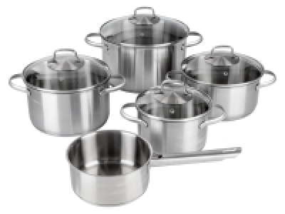 ERNESTO® Edelstahl-Topf-Set, 10-teilig