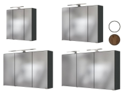 HELD Spiegelschrank »Faro«, mit 3 Spiegeltüren, LED-Aufbauleuchte