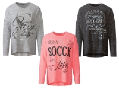 Lidl Soccx Soccx Damen Flauschpullover mit großem Glitterdruck