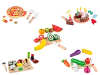 Lidl Playtive Playtive Lebensmittel-Set, aus Echtholz und hochwertigem Kunststoff
